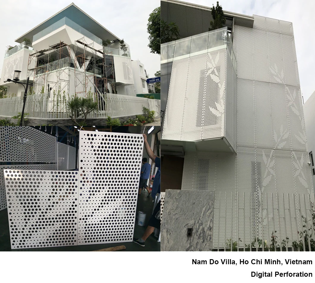 Decorative Laser Cut Carved Aluminum Panel Perforated Metal Cladding