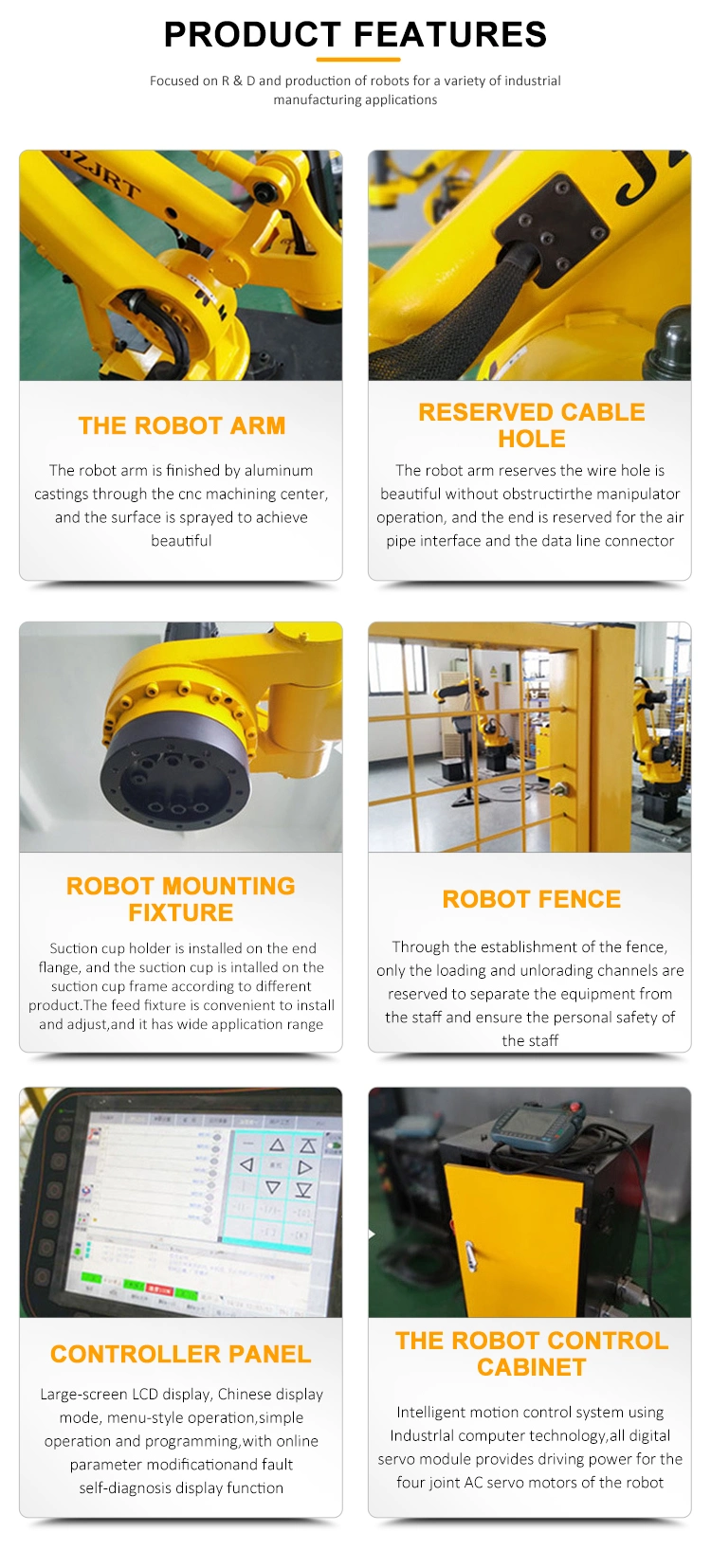 6 Axis Palletizer Robot Industrial Robot Arm for Manufacturing Plant with CE Certificate