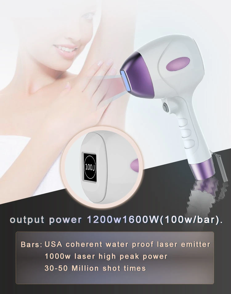 2000W Portable 755 808 1064 Triple Wavelength Diode Laser Hair Removal Device