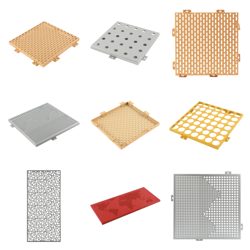 3mm Building Material Facade Cladding Curtain Wall Decorative Laser Cut Aluminium Perforated Panel